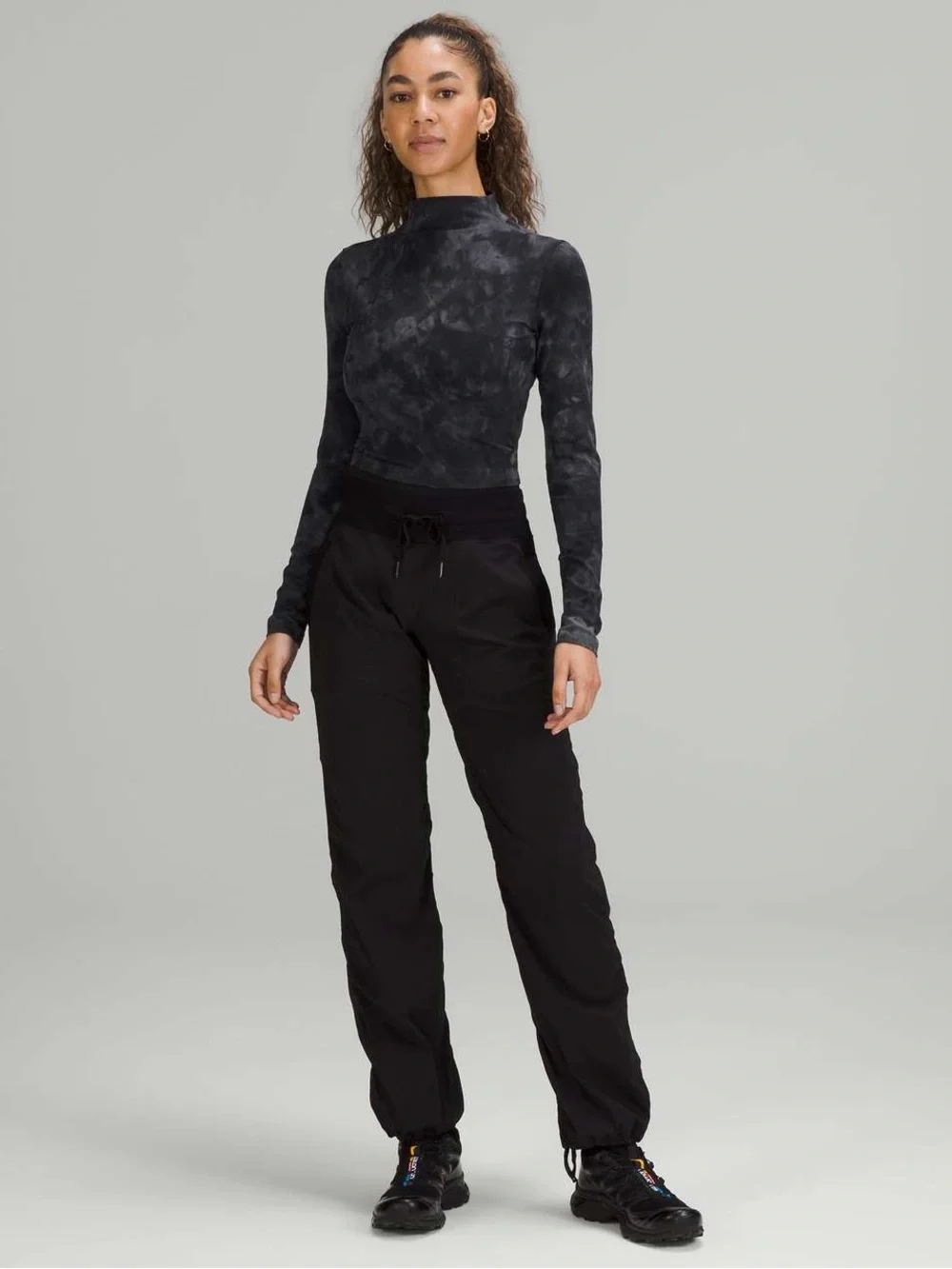 049. Lululemon All Aligned Mock Neck Long Sleeve Shirt Diamond Dye